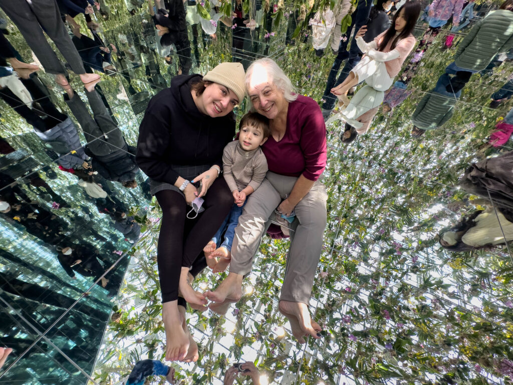 Family portraits are a huge deal while visiting TeamLab Planets in Tokyo.