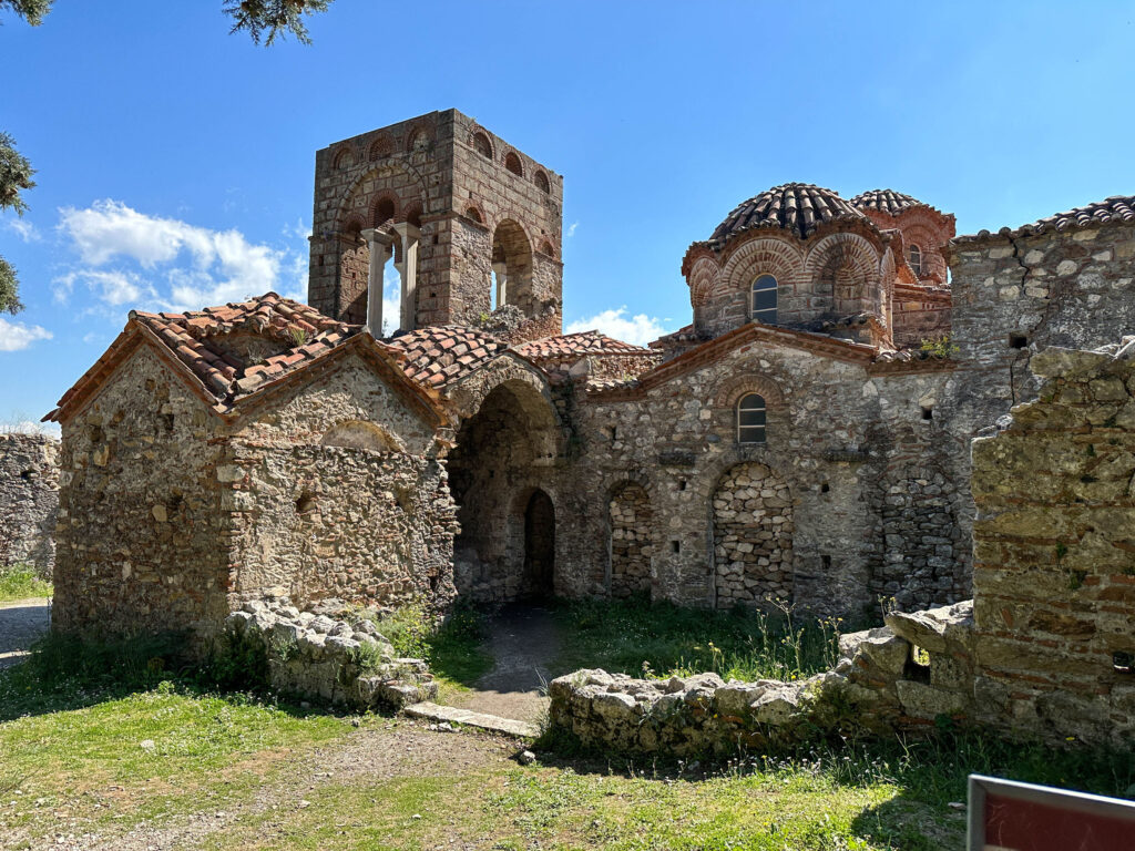 One of the many Byzantine churches found at the stunning site of Mystras in Greece.