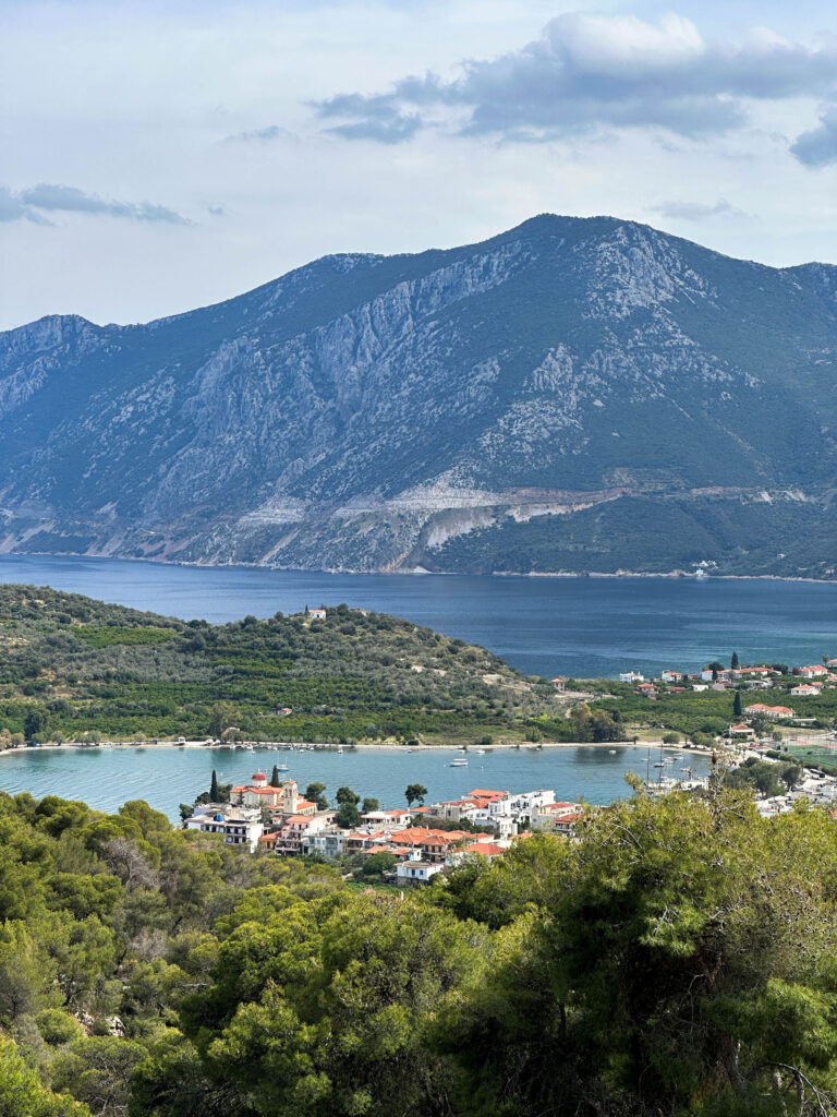 Spectacular views abound as you drive on a Peloponnese Road Trip.
