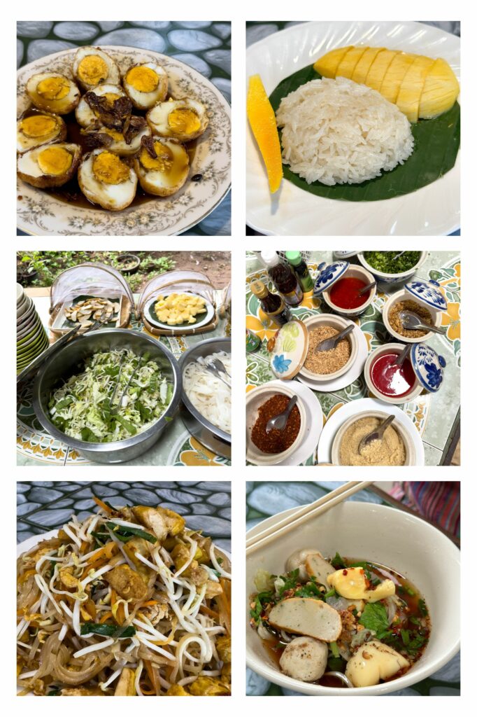 Some of the amazing food we ate at the Happy Elephant Sanctuary in Chiang Mai, Thailand.
